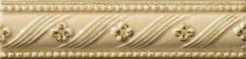 Бордюр из керамогранита Rialto Crema List. Floreale Painted G30010