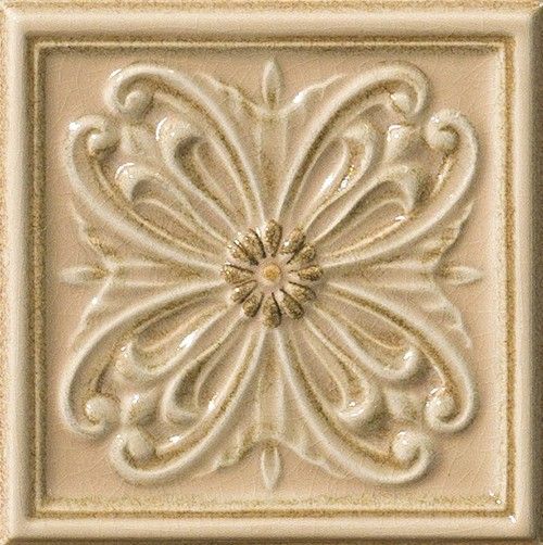 Декор  из керамогранита Rialto Crema Form. Floreale Pain. G30059