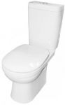 Унитаз-компакт АЛЬБАНО R (унитаз с функцией EASY Flush EASY Clean) с жестким сиденьем и арматурой с однорежимным спуском  (Stop-функция)