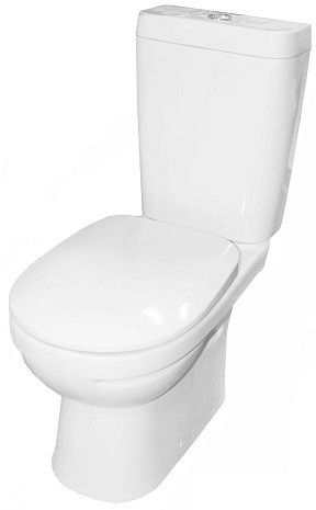 Унитаз-компакт АЛЬБАНО R (унитаз с функцией EASY Flush EASY Clean) с жестким сиденьем и арматурой с однорежимным спуском  (Stop-функция)