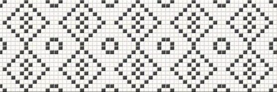Декор настенный  керамический O-PRP-WIU441-16 Pret a Porter black&white mosaic