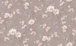 Обои 3760-6 Erismann-R Profi Deco 10 флизелиновые горячего тиснения цветы на темно-бежевом фоне