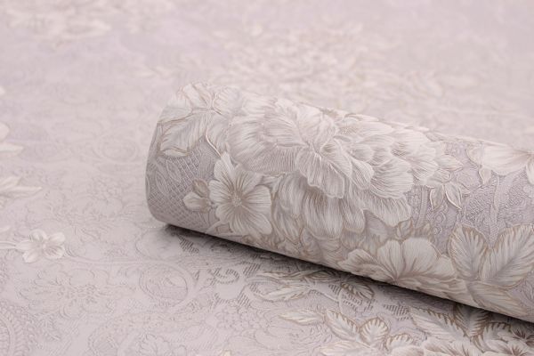 Обои 4531-5 Erismann-R Profi Deco 11 флизелиновые горячего тиснения Эвелина цветы бежево серый