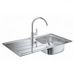 Набор: Мойка K200 45-S и смеситель для кухни GROHE Bau Edge (31562SD0)