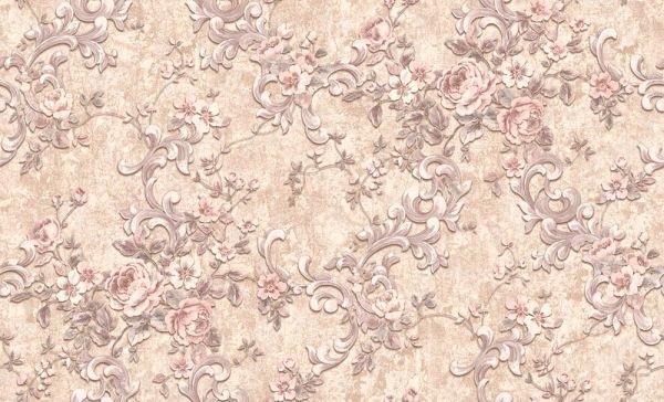 Обои 60063-05 Erismann-R Nicole флизелиновые горячего тиснения цветы бежевые