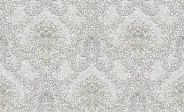 Обои 60157-02 Erismann-R Bolero флизелиновые горячего тиснения дамаск на светло-сером фоне