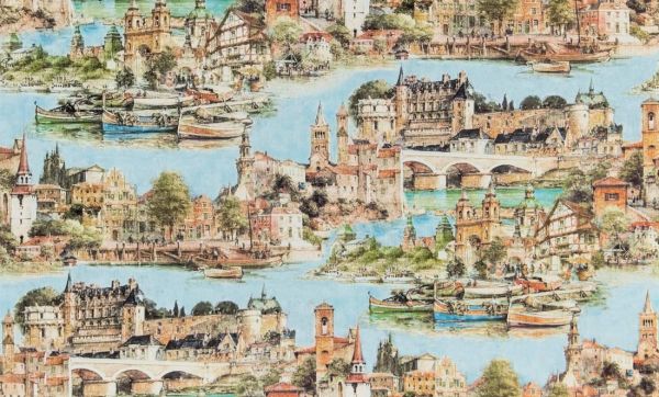 Обои 75071-26 флизелиновые горячего тиснения WallDecor Амстердам песочный