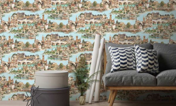 Обои 75071-26 флизелиновые горячего тиснения WallDecor Амстердам песочный
