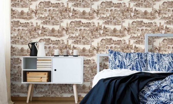 Обои 75071-28 флизелиновые горячего тиснения WallDecor Амстердам св.бежевый