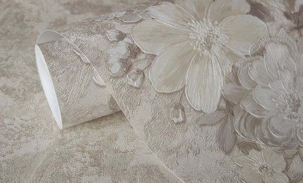 Обои 75073-22 флизелиновые горячего тиснения WallDecor Клэр бежевый