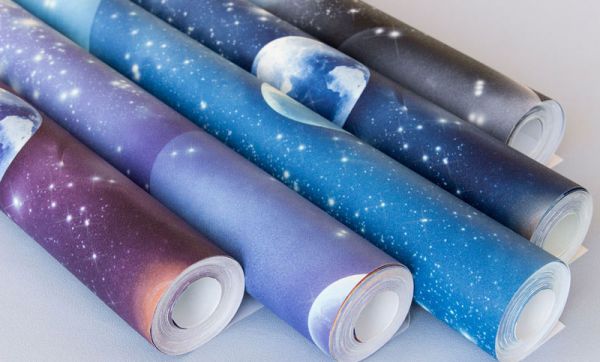 Обои 70267-65 флизелиновые горячего тиснения Спейс сине-фиолетовый