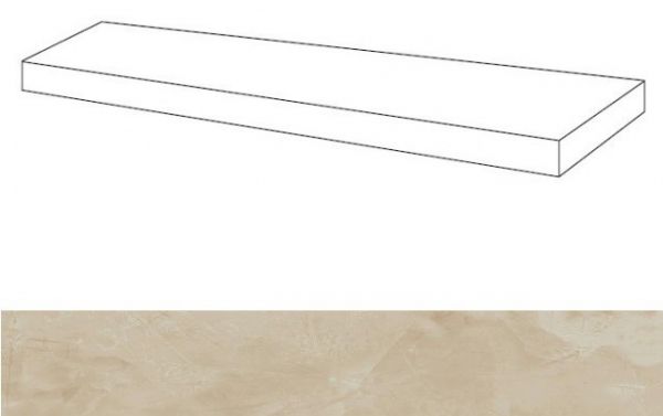 Ступень из керамогранита Thesis Light Scalino Angolare Dx Lap/Тезис Лайт Угл. пр. 33X59