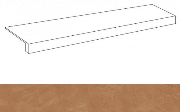 Ступень из керамогранита Thesis Senape Scalino Frontale Lap/Тезис Сенапе Фронт 33X120