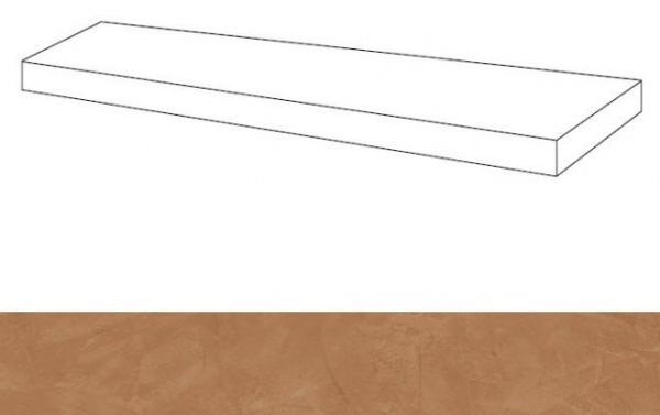 Ступень из керамогранита Thesis Senape Scalino Angolare Dx/Тезис Сенапе 60 Угл.Пр