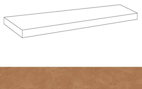 Ступень из керамогранита Thesis Senape Scalino Angolare Sx Lap/Тезис Сенапе Угл. лев. 33X120