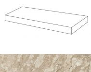 Ступень из керамогранита угловая Victory White Scal.160 Ang.Dx.Lap/Виктори Вайт пр лап